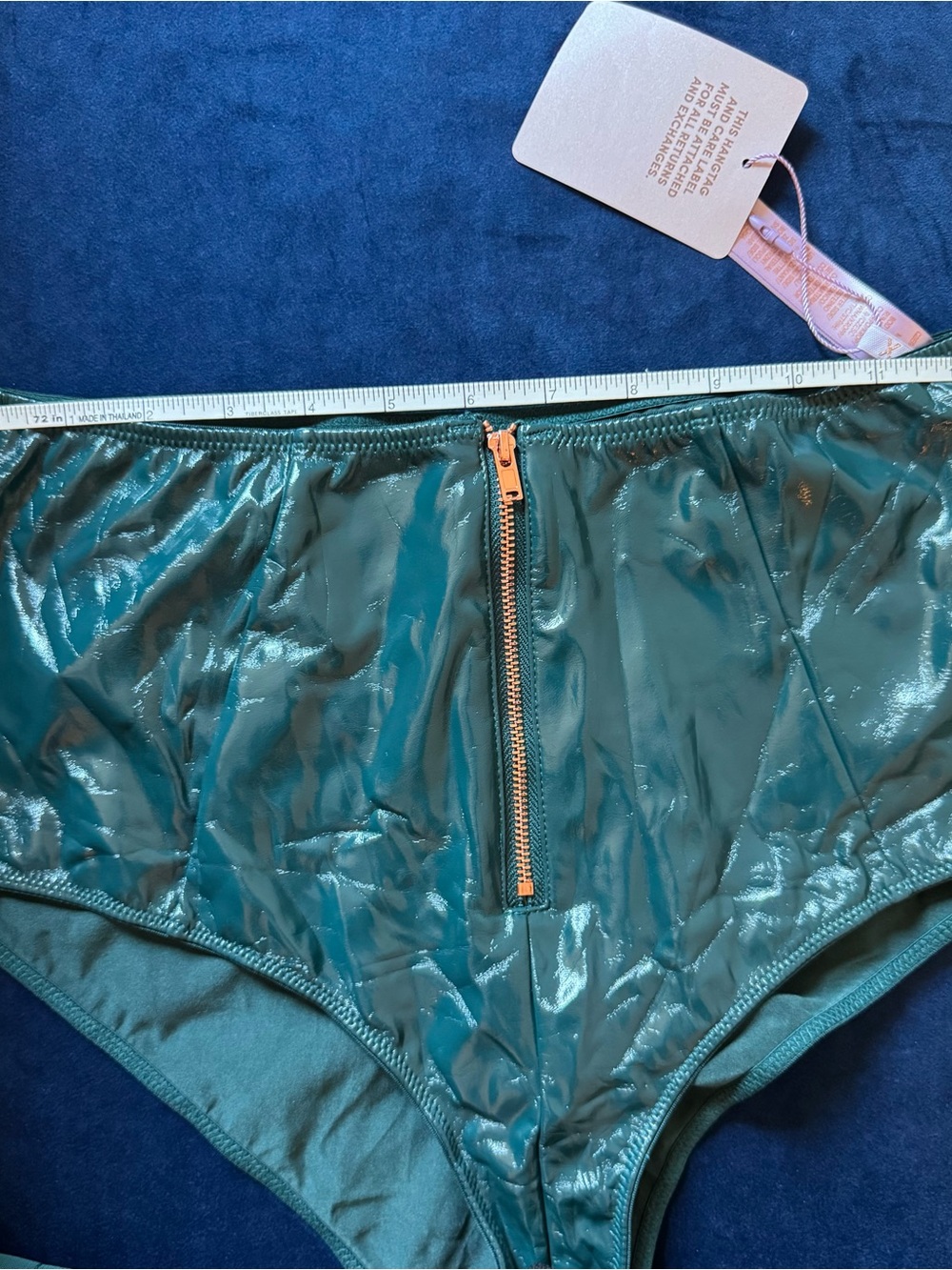 Savage X Fenty Leather Tease Vinyl Bandeau & High-Waisted Panty | Green | NWT - Picture 11 of 14
